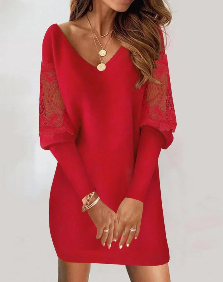 Malina - Vestido elegante con mangas de encaje