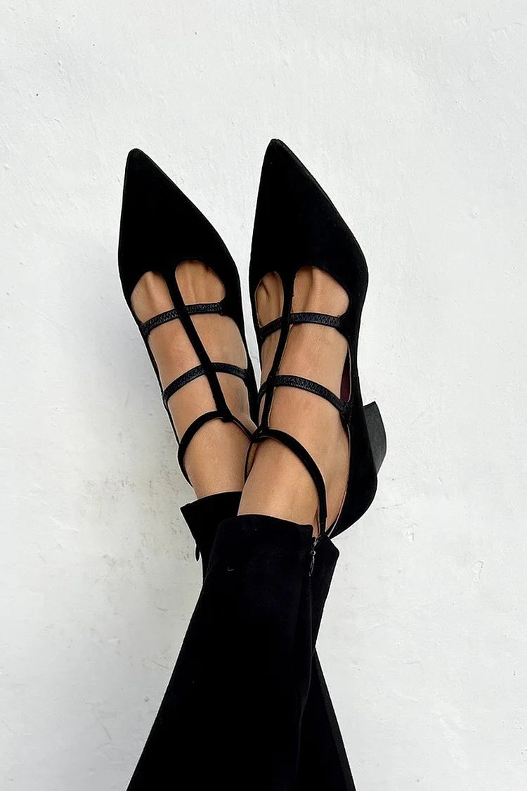 Giada™ | Zapato de tacón Spitzer con tiras cruzadas