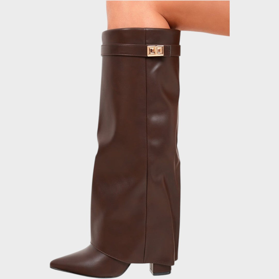Luna |  Botas de Caña Alta de Cuero