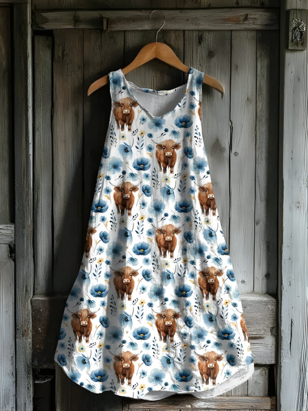 Vestido de Vaca de las Tierras Altas del Pradera Rústica