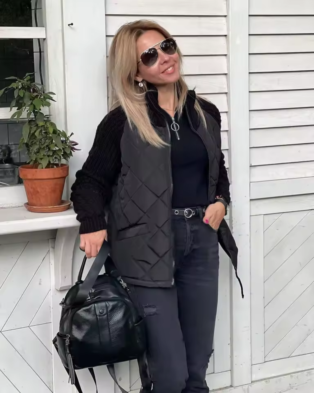 ELARA™ | CHAQUETA DE PUNTO MULTITEXTURA