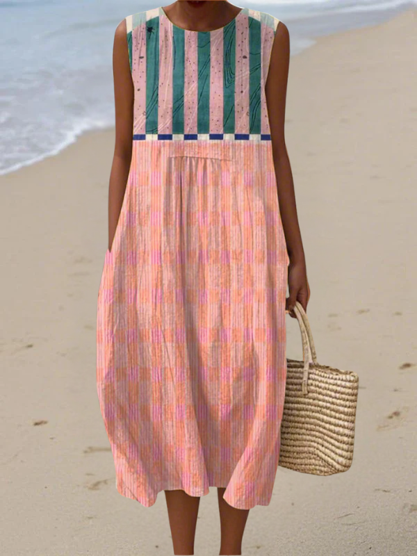 Vestido Midi Pastel a Rayas Lily™
