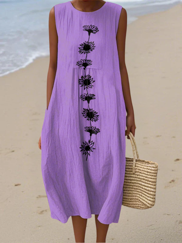 Emma™ Vestido Midi Violet Bloom