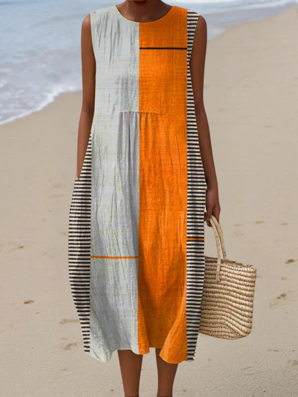 Vestido Midi Colorblock May™