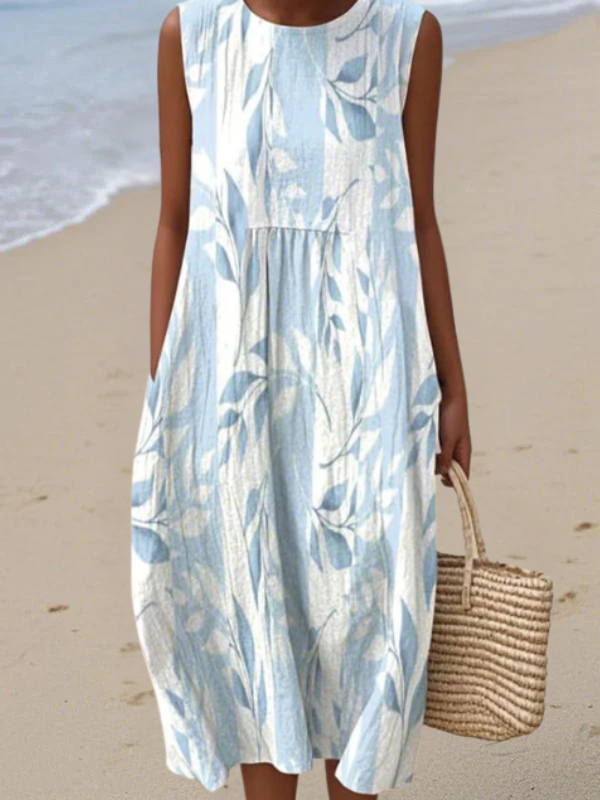 Marina | Vestido estampado y fluido