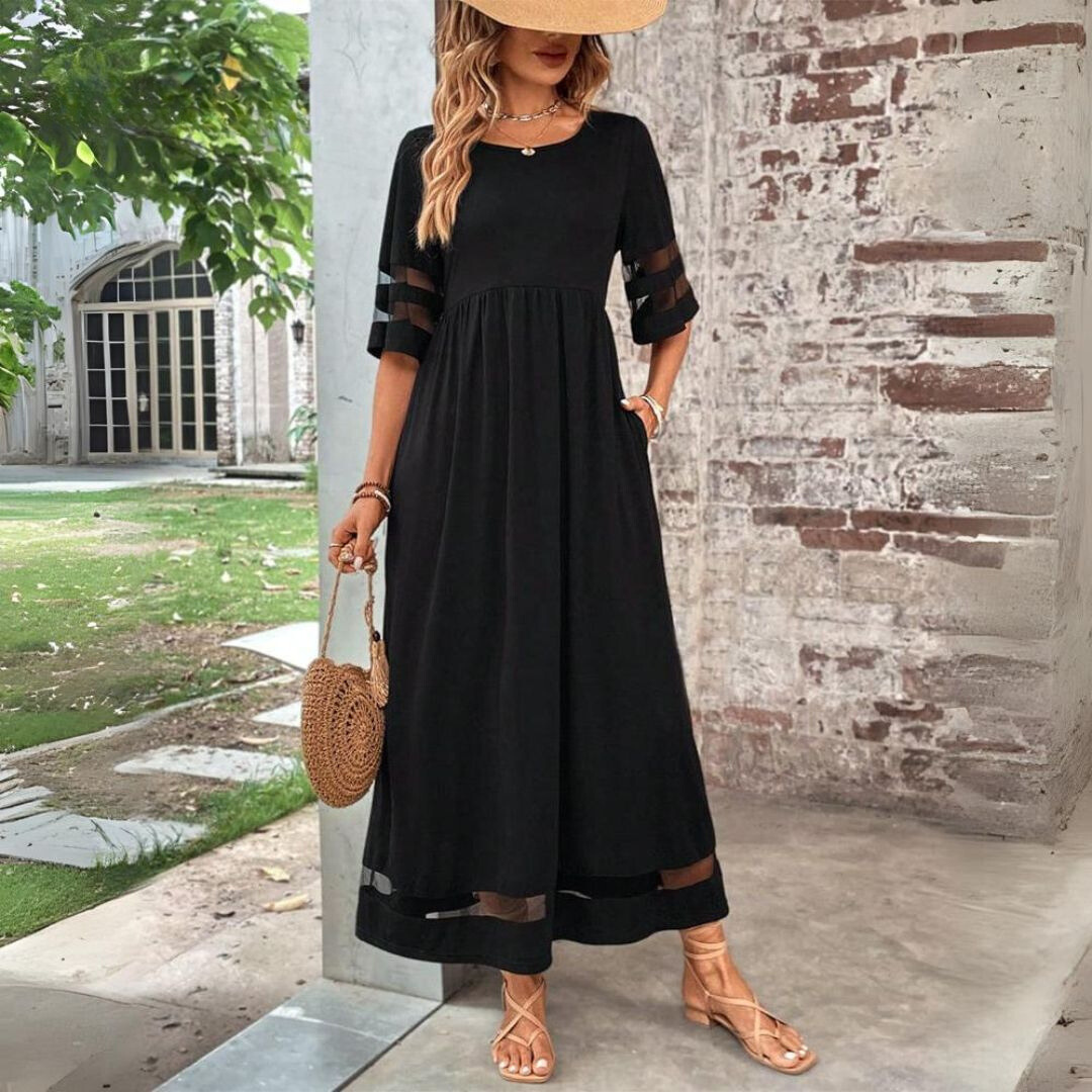 Aubrey™ – Vestido midi favorecedor que alisa la barriga