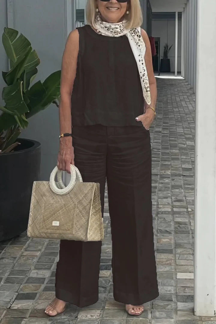 Elle | Conjunto de lino de dos piezas