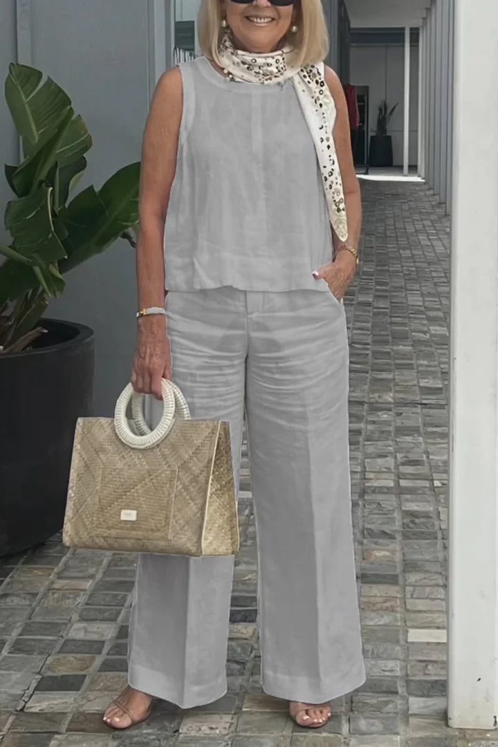 Elle | Conjunto de lino de dos piezas
