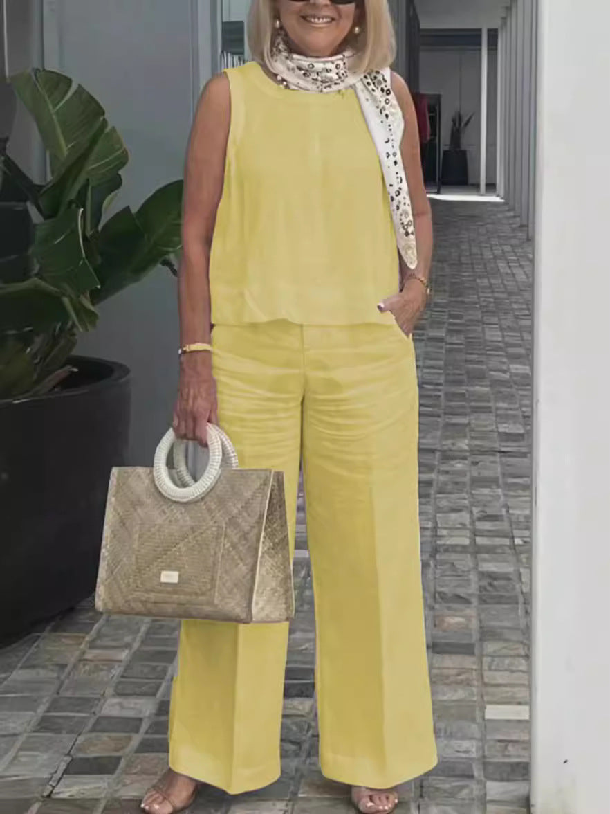 Elle | Conjunto de lino de dos piezas