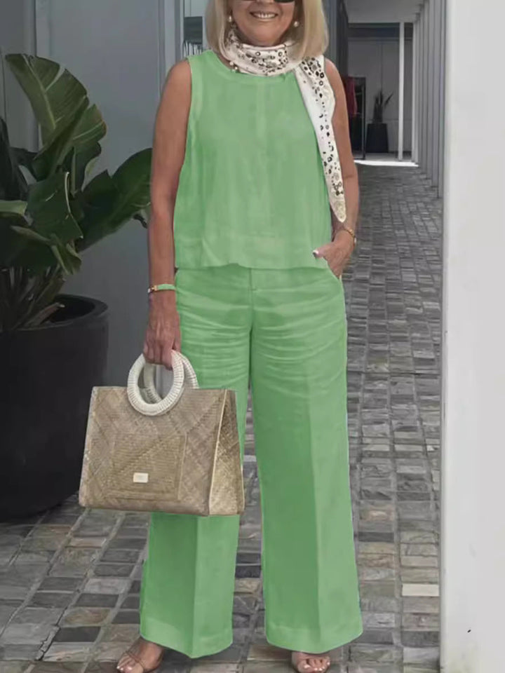 Elle | Conjunto de lino de dos piezas