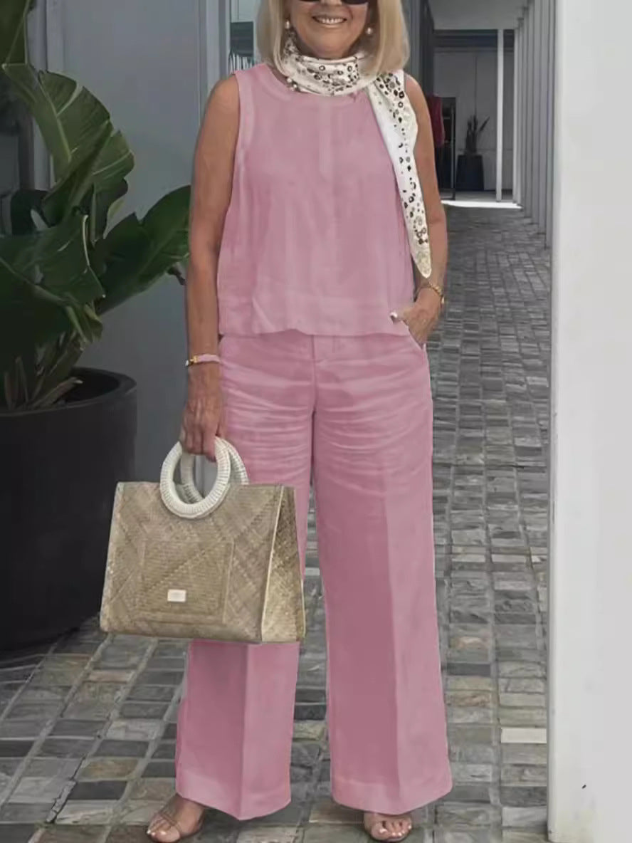 Elle | Conjunto de lino de dos piezas