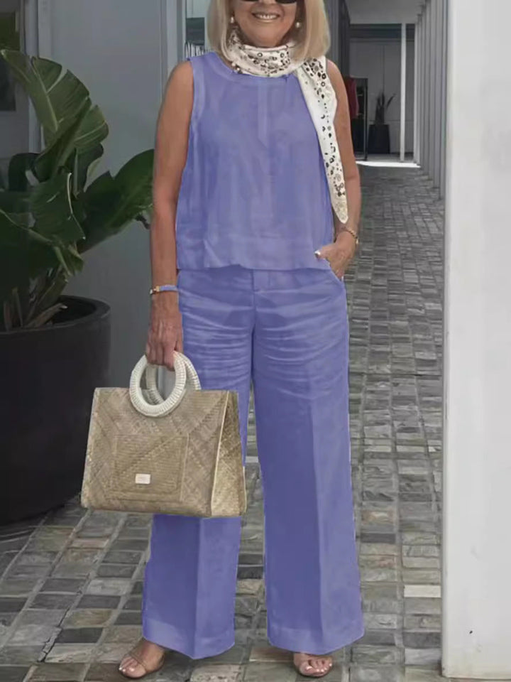Elle | Conjunto de lino de dos piezas