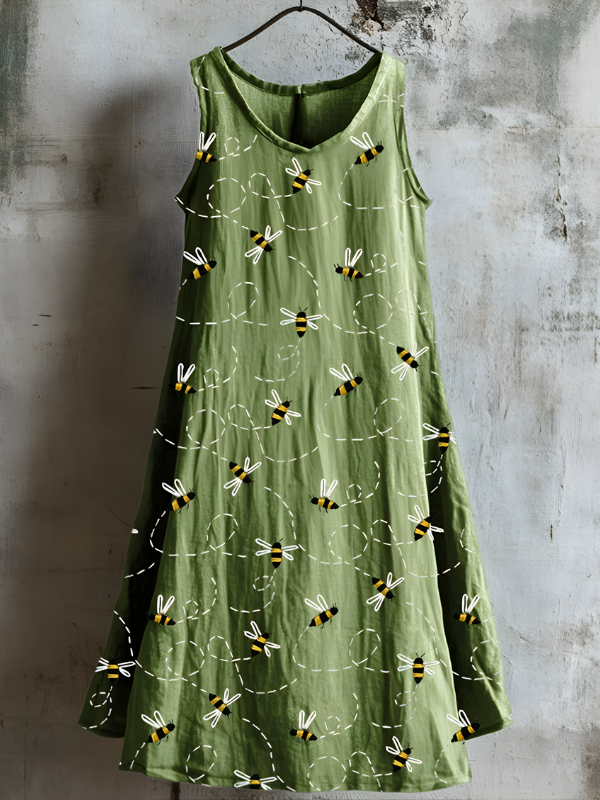 Vestido de Tirantes Honeybee Meadow Verde
