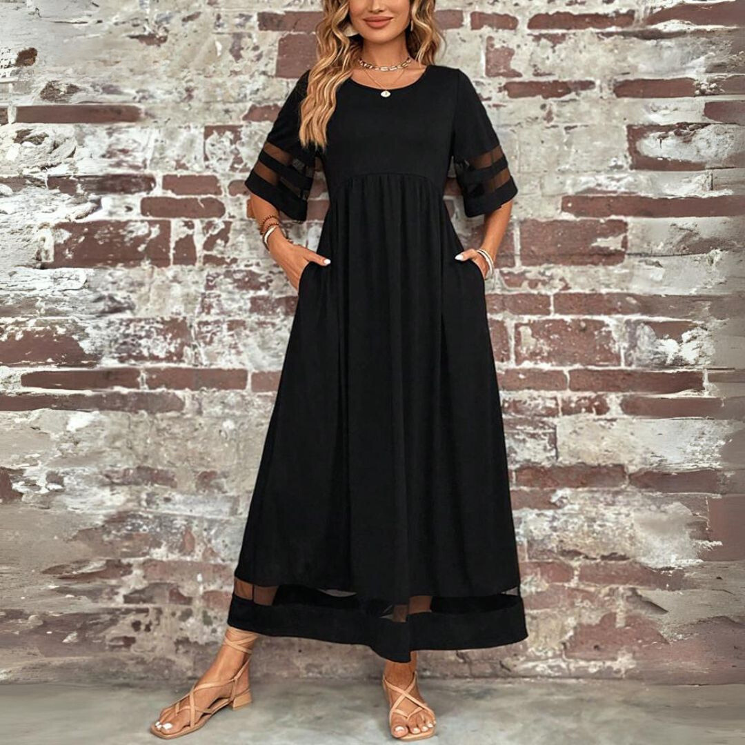 Aubrey™ – Vestido midi favorecedor que alisa la barriga