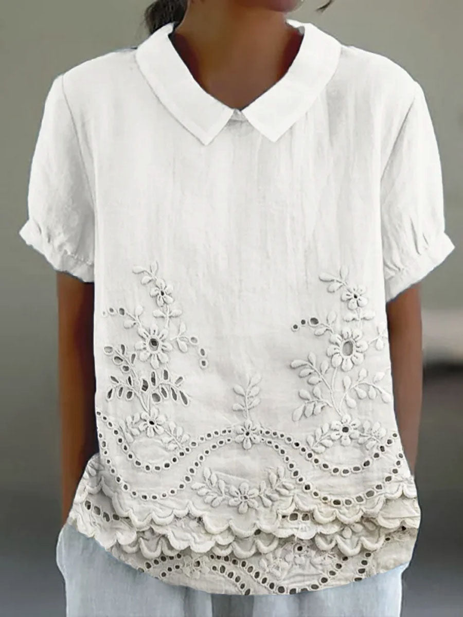 Lily | Camisa bordada con flores