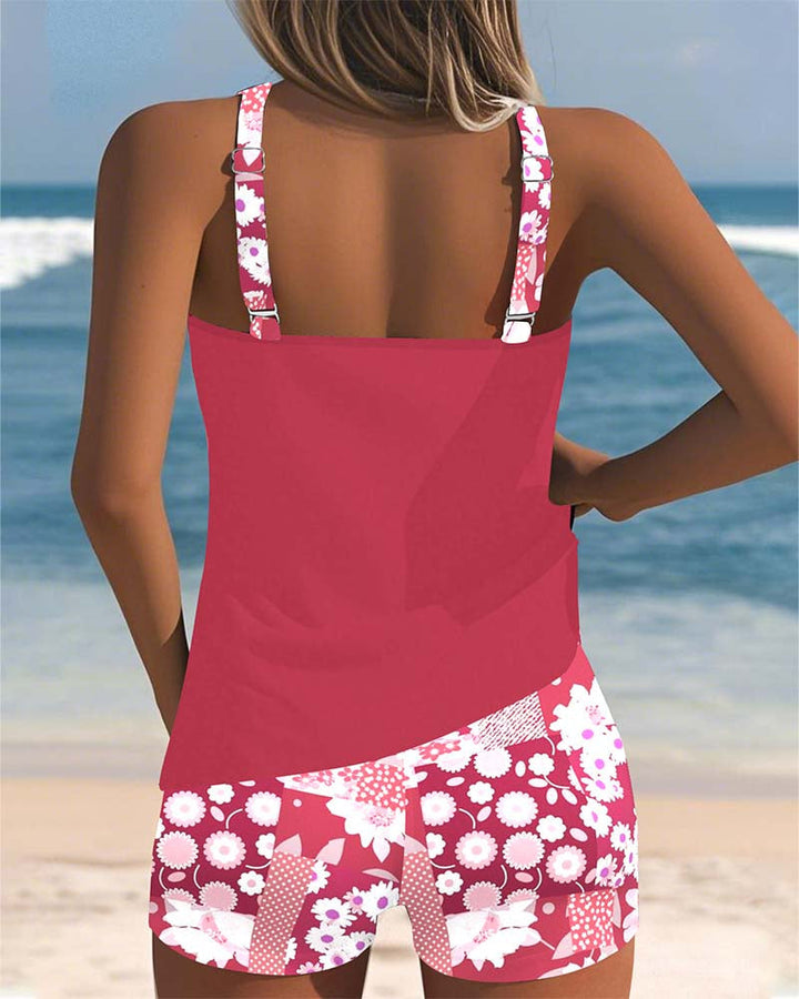 Susan - Conjunto de baño de dos piezas con estampado floral