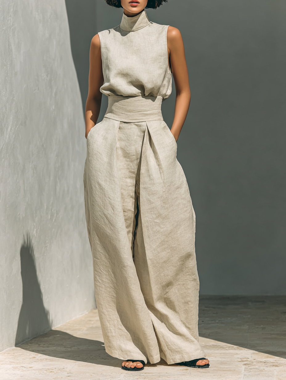 Maria™ | Conjunto minimalista de lino