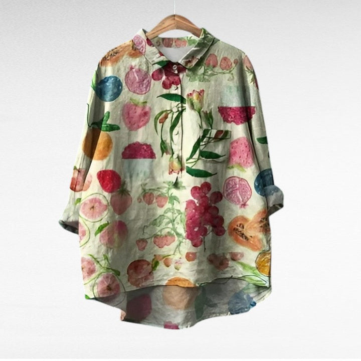 Camille | Elegante Blusa de Verano de Lino