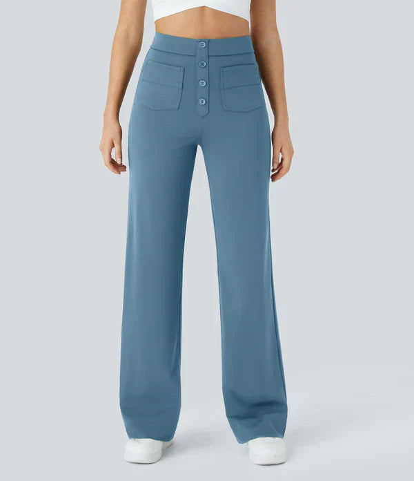 Jade- Pantalones elásticos de cintura alta
