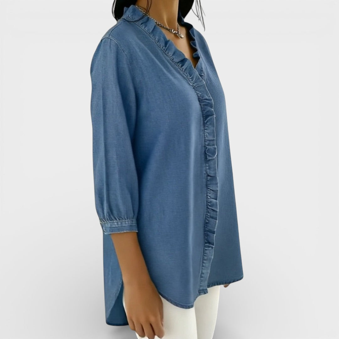 Elena™ | Blusa elegante con volantes
