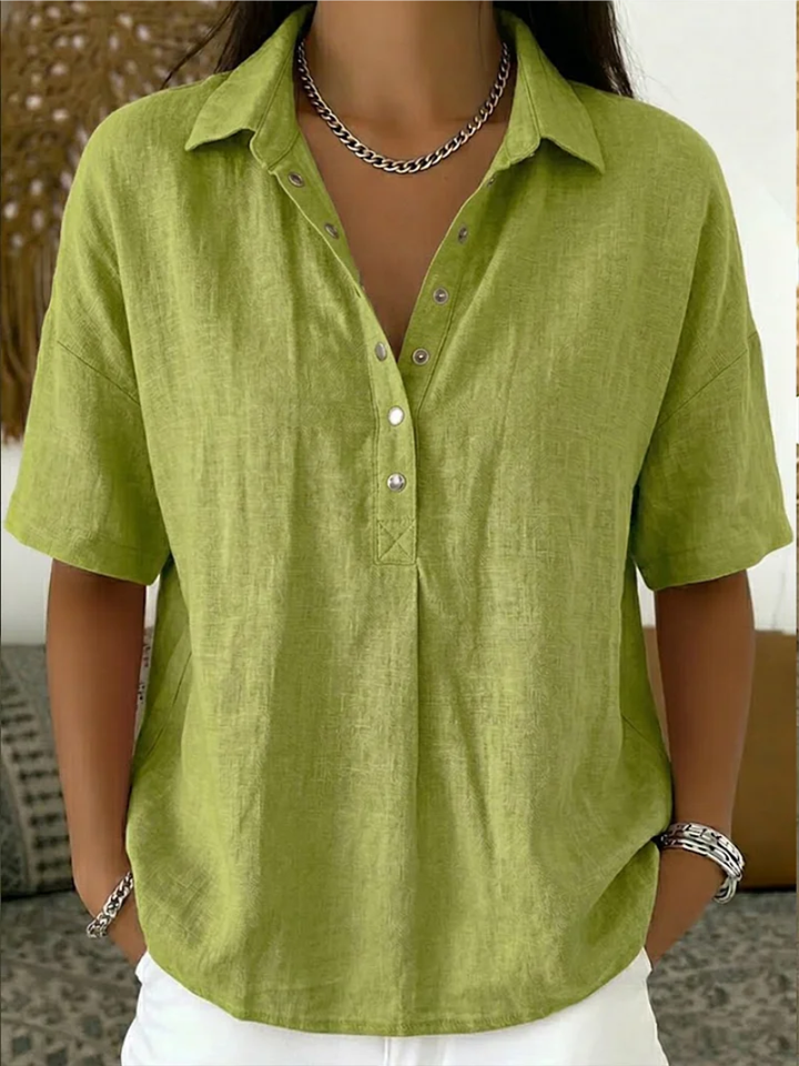Willow | Blusa con cuello y botón