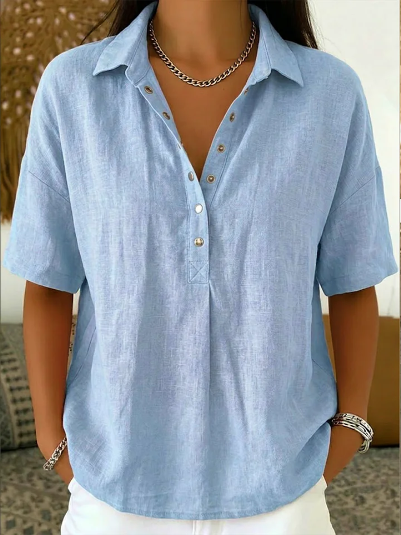 Willow | Blusa con cuello y botón