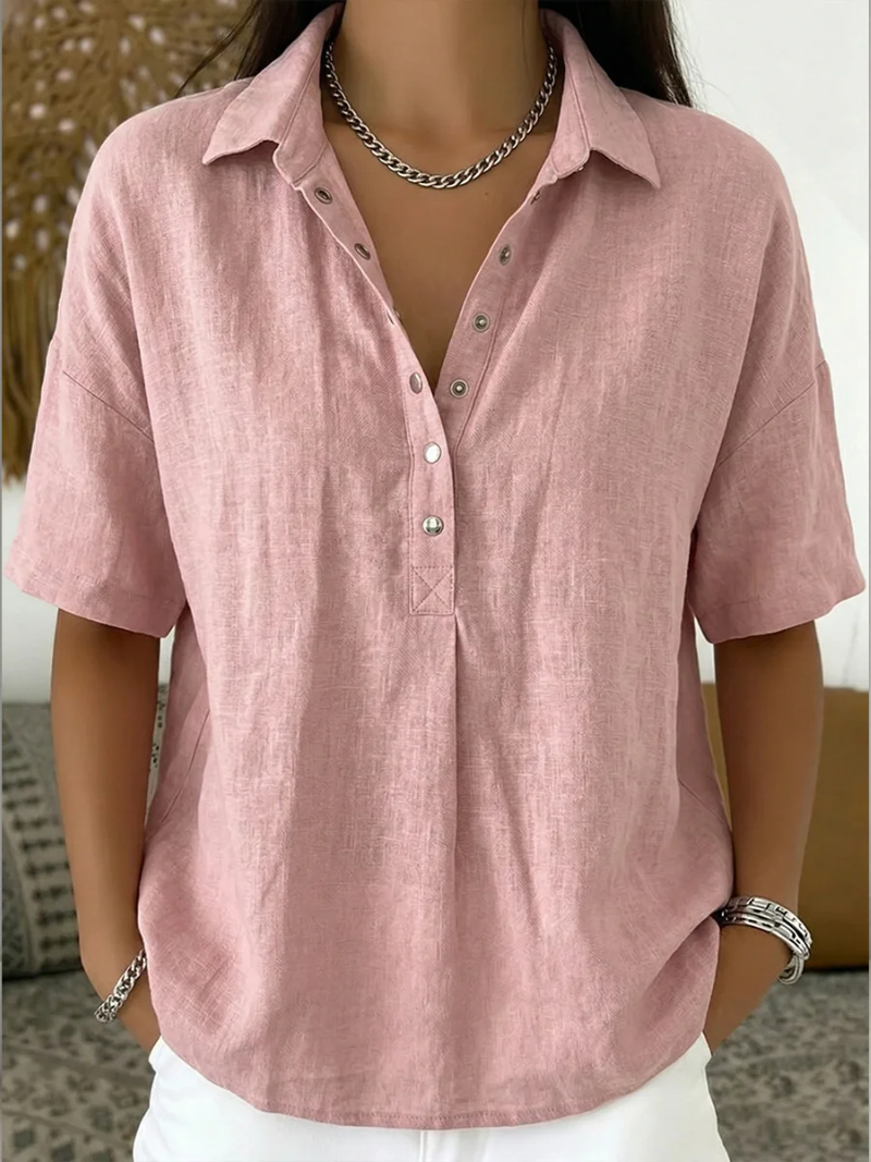 Willow | Blusa con cuello y botón