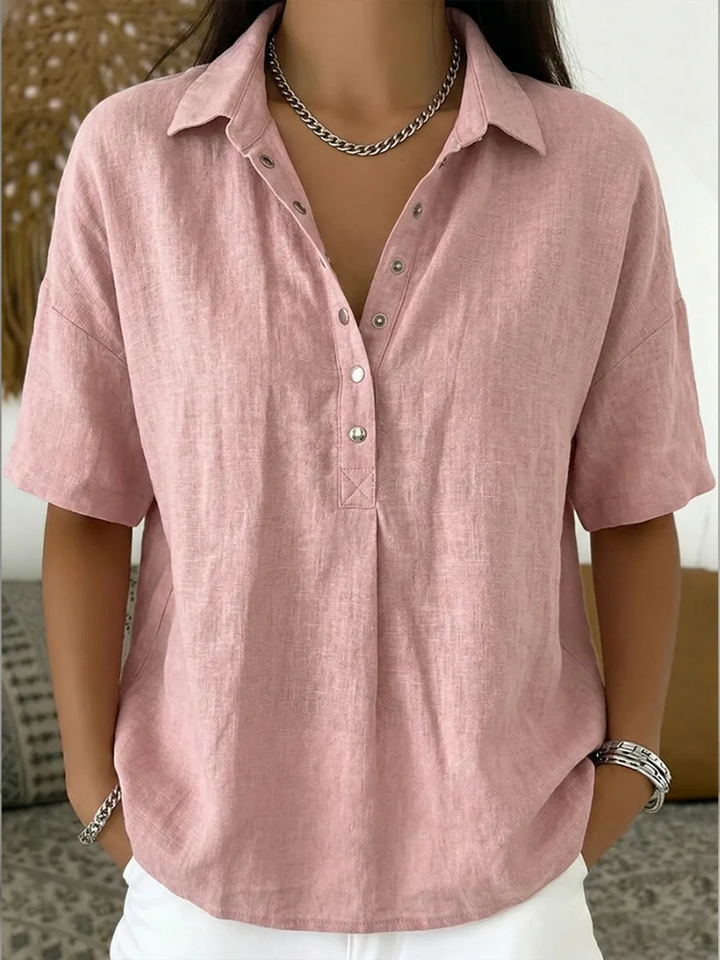 Willow | Blusa con cuello y botón