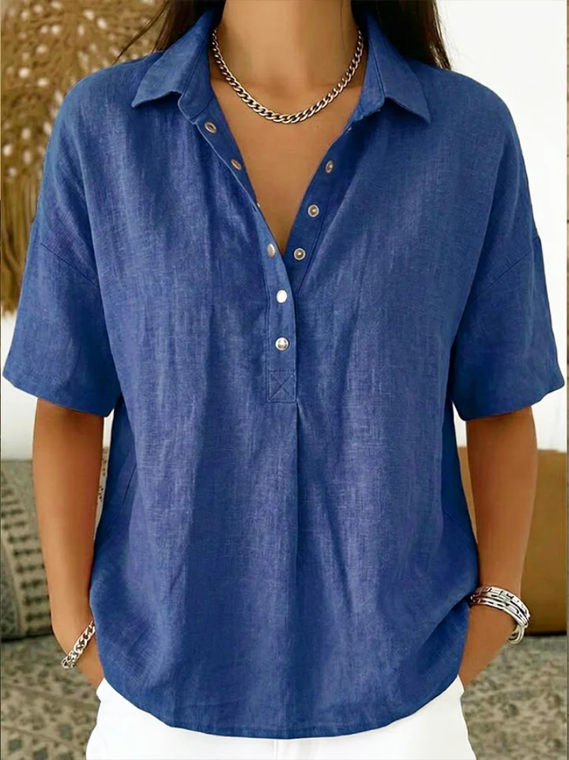 Willow | Blusa con cuello y botón