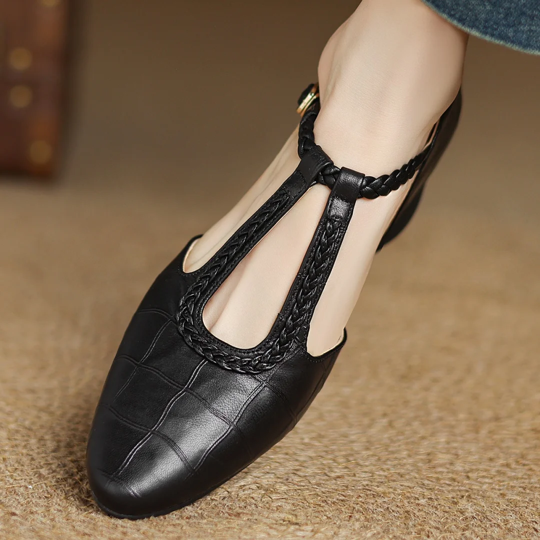 Zapatos Mary Jane de Cuero