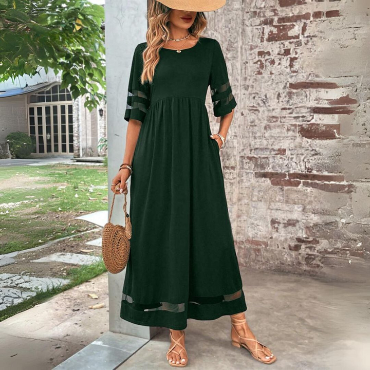 Aubrey™ – Vestido midi favorecedor que alisa la barriga