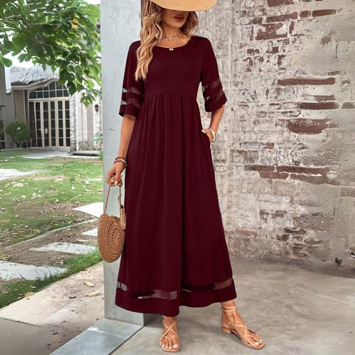 Aubrey™ – Vestido midi favorecedor que alisa la barriga