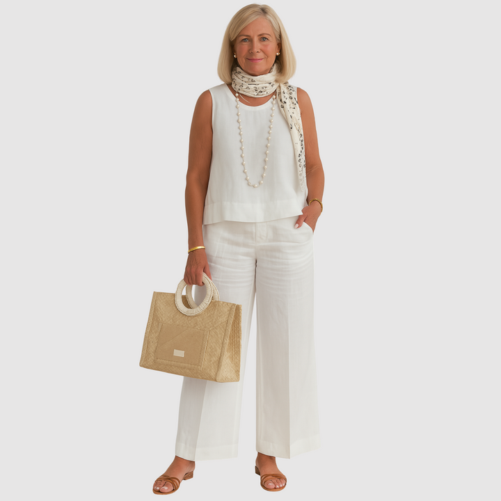 Elle | Conjunto de lino de dos piezas