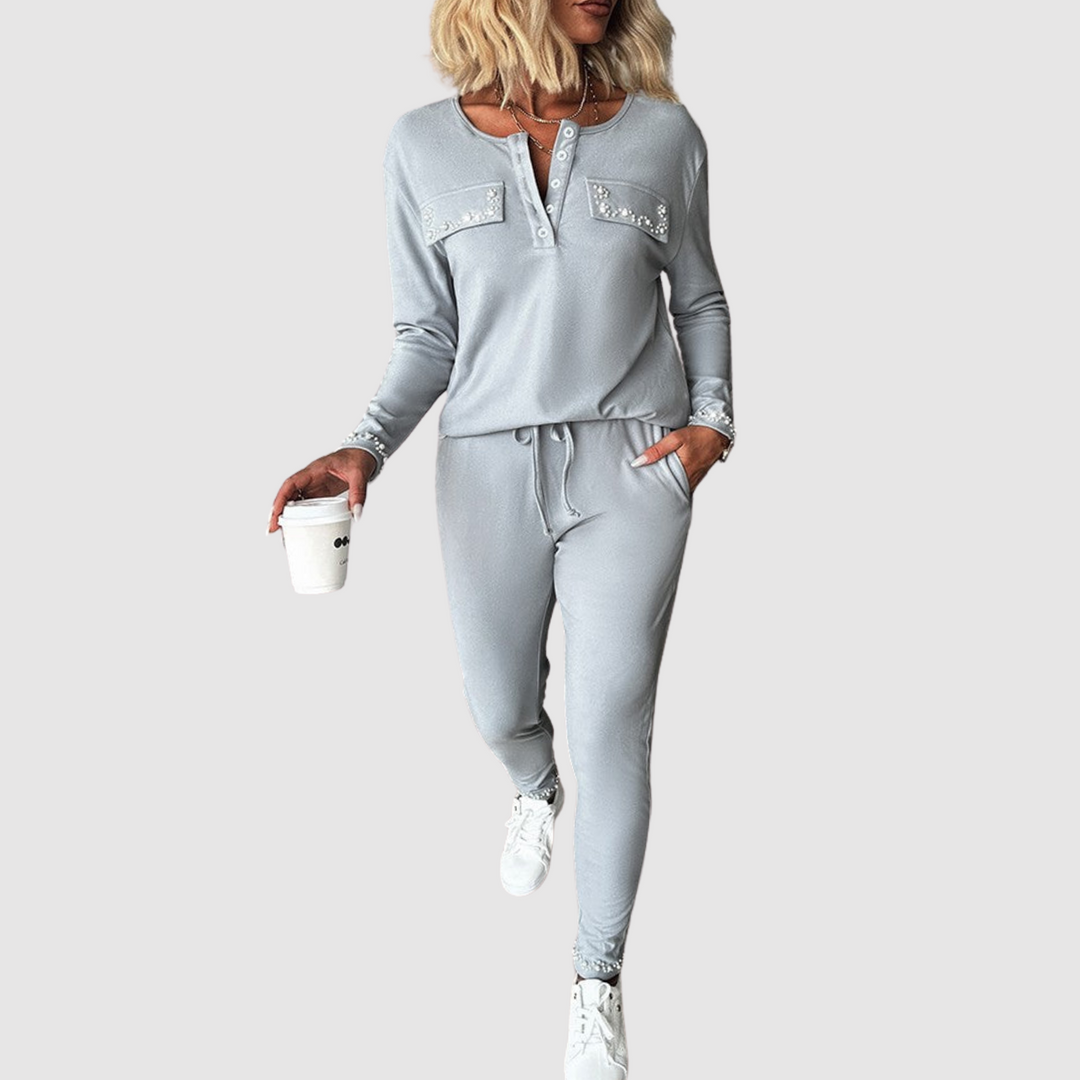 Elle | Conjunto de 2 piezas cómodo con perlas