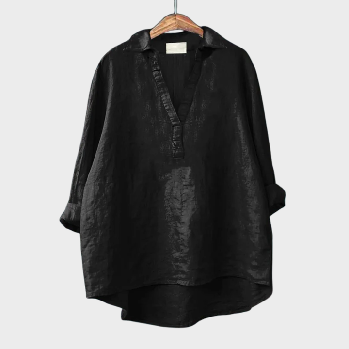 Andrea | Elegante Blusa de Verano de Lino