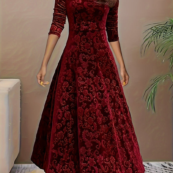 Dorothy | Elegant Patterned Maxi Dress