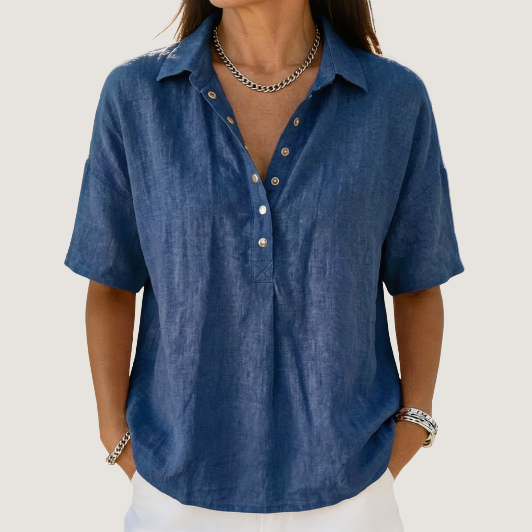 Willow | Blusa con cuello y botón