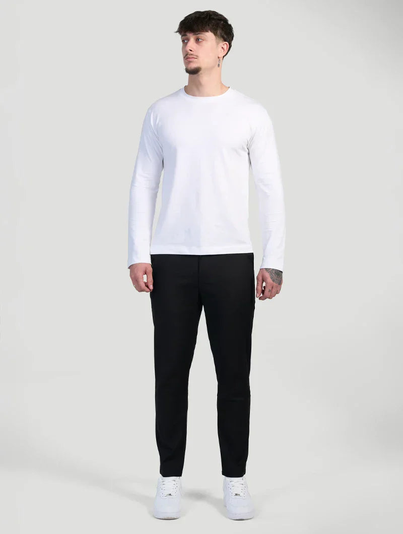 Astino Pantalones rectos - Negro
