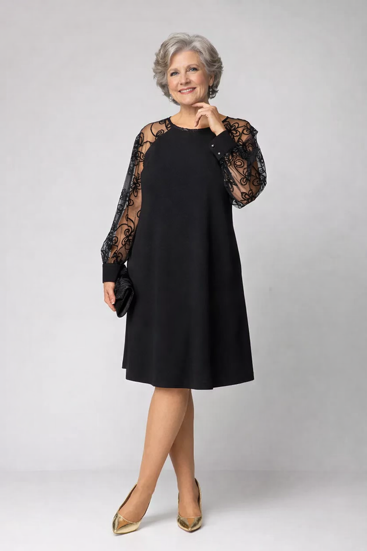 Lidia™ | Classic Dress with Lace Sleeves