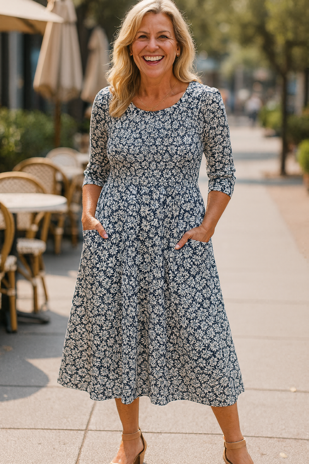 meliora | Vestido midi Everyday Elegance: comodidad favorecedora, confianza atemporal (S-5XL)
