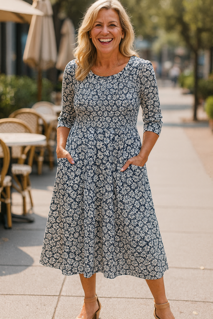 meliora | Vestido midi Everyday Elegance: comodidad favorecedora, confianza atemporal (S-5XL)