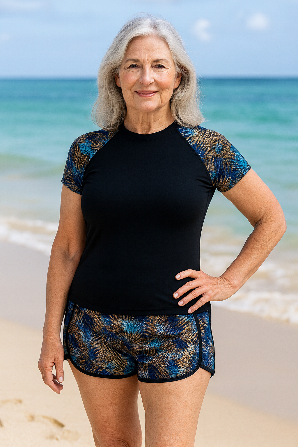 CostaHaven | Conjunto de tankini con protección UV: confianza protegida del sol y comodidad durante todo el día