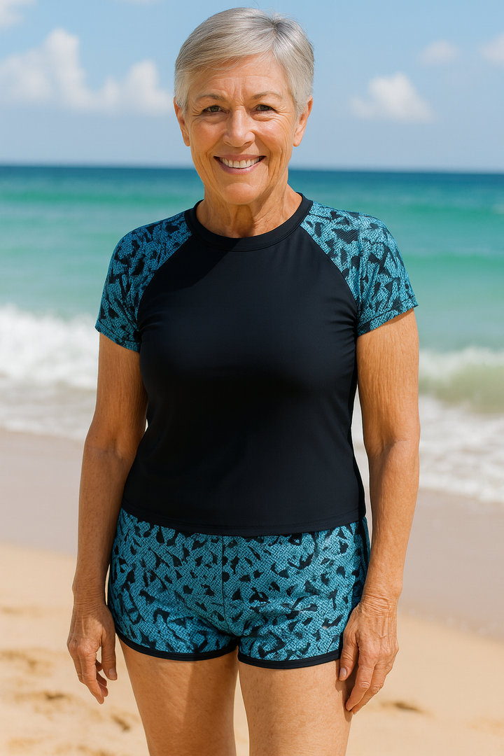 CostaHaven | Conjunto de tankini con protección UV: confianza protegida del sol y comodidad durante todo el día