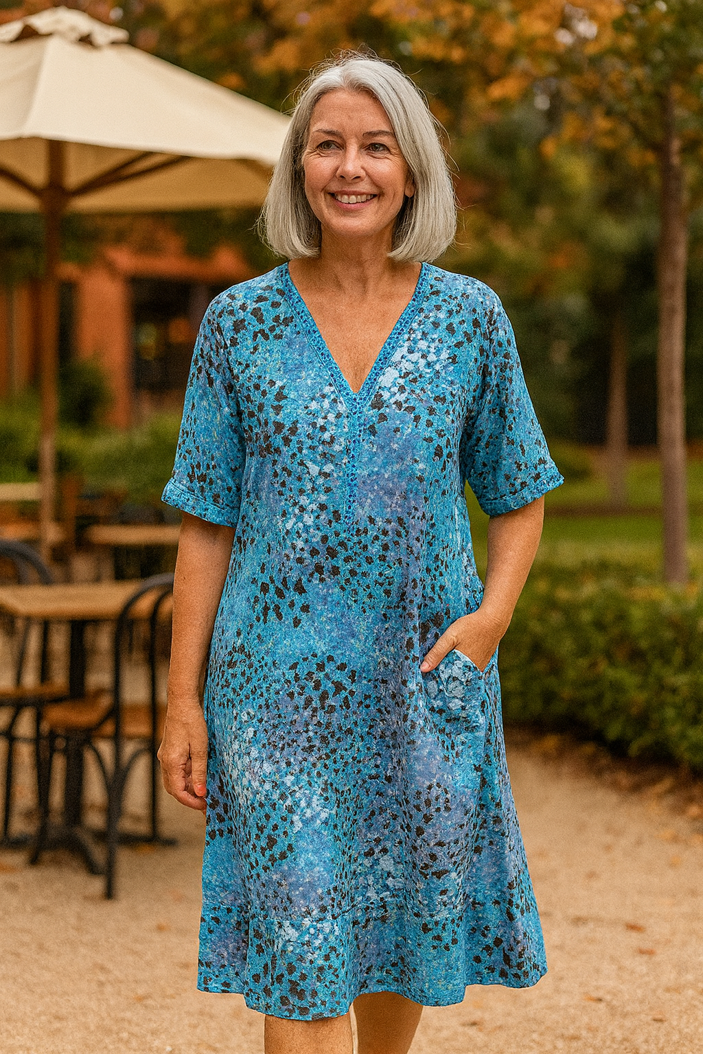 María | Vestido midi elegante - Skims barriga