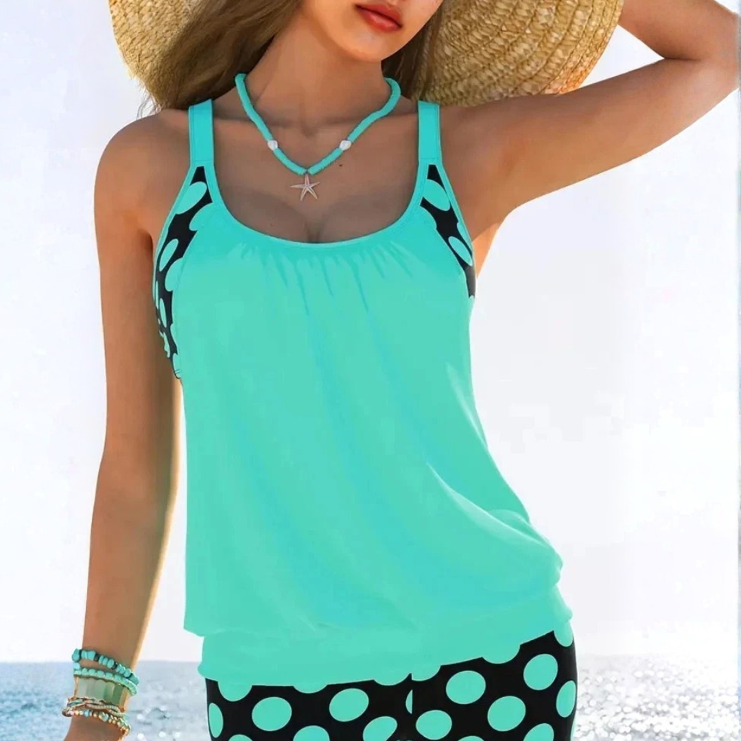 Azaria | Polka Dot Hollow-Out Bikini Set