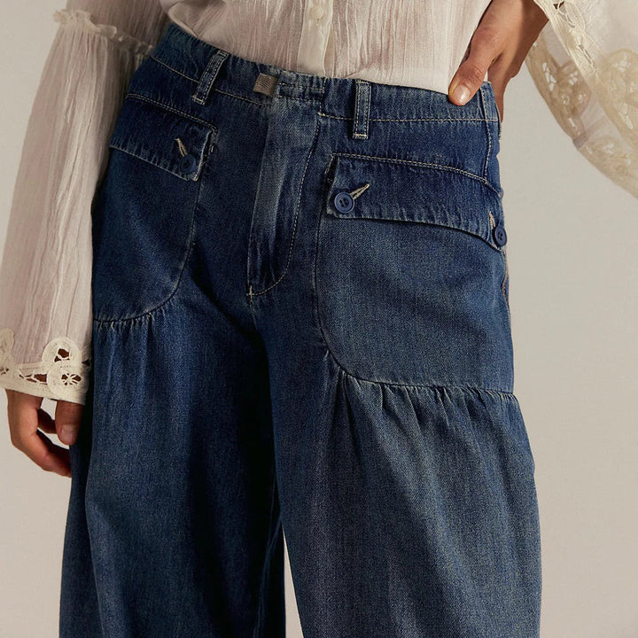 Nova Jeans - Pantalones boho de corte holgado