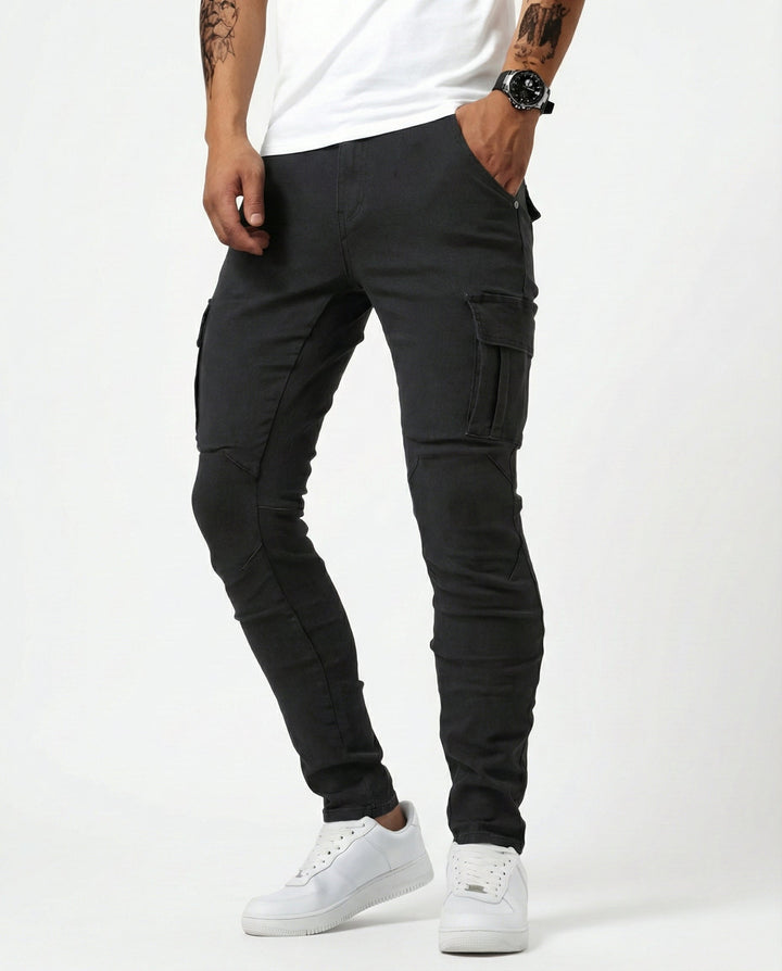 Pantalón Cargo Marino Elástico