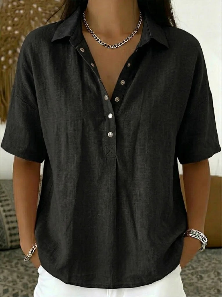 Willow | Blusa con cuello y botón