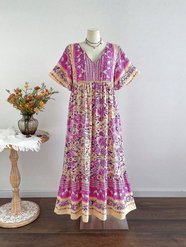 Boho Floral Maxi Dress – Plus Size