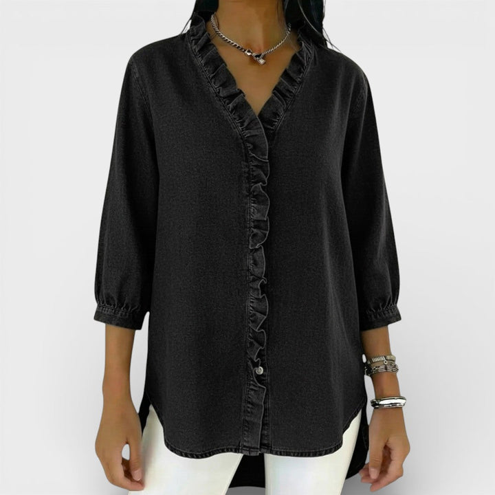 Elena™ | Blusa elegante con volantes